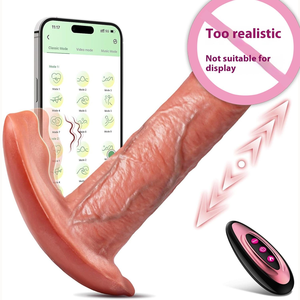 원격 제어 딜도 향상 남성 섹스 토이 실리콘 고무 강화 현실적인 큰 딜도 진동기 남자를위한 - Product Image 1