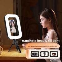 Selfie Rechargeable Led Lampe Lumières Avec Trépied pour Photographie Vidéo Live Streaming Studio