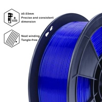 ZIRO Printer 3D filamen biru transparan 1.75mm 1kg penjualan terbaik pabrik langsung PETG PLA 3D filamen habis pakai