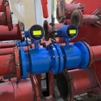 Débitmètre électromagnétique numérique 1,6 MPa pour liquides conducteurs et eau de puits profond, 4-20 mA, à bride DN65 DN80, OEM, IP65/IP68, batterie 3,6 V