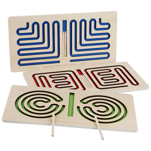 Rompecabezas de laberinto de madera para niños de 4 a 6 años, juguete para el desarrollo del cerebro, entrenamiento de habilidades motoras finas, juego educativo - Product Image 2