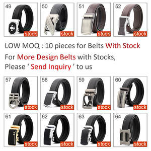 Cinto de couro refinado com fivela automática, cinto refinado com fivela automática para homens, couro genuíno, 2020 - Product Image 5