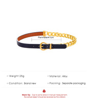 Collier ras du cou punk sexy en plaqué or avec couture sur chaîne cubaine taille ajustable collier de ceinture gothique en cuir bijoux pour femmes