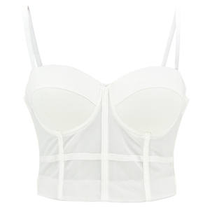 Summer Corset Gothic <strong>Steam</strong> <strong>Punk</strong> Overbust Bustier Sexy Solid Corset Bra Women Crop Top Slimming Tops Black Red White - Product Image 4