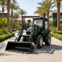 Tracteur agricole à roues 4x4 Excellence 80HP avec cabine climatisée, système hydraulique robuste, levage haute performance et tâches agricoles professionnelles