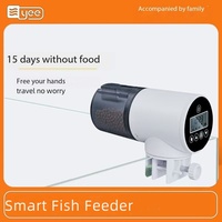 Mangeoire à poissons d'aquarium automatique intelligente de grande capacité conception en plastique hermétique avec réglage de la synchronisation bac d'alimentation pour aquarium