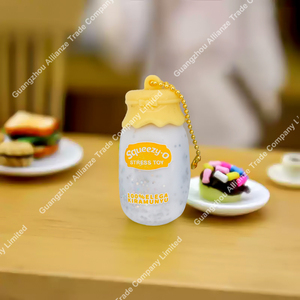Juguetes de Goma Elásticos Personalizados Coloridos en Forma 3D, Lindos Llaveros de Goma con Forma de Biberón, 4 Estilos de Llaveros - Product Image 6