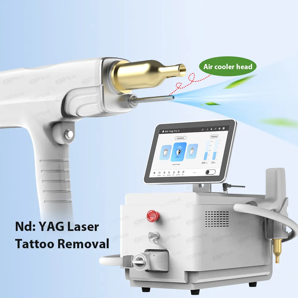 Máquina de salão de beleza UNT q comutado para remoção de tatuagens a laser qswitch para laser nd yag