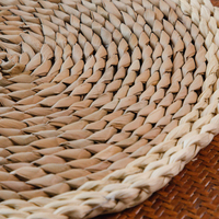 Tapis de repas isolé portable Jacinthe d'eau naturelle placée sur des tapis de table et des coussinets Genre