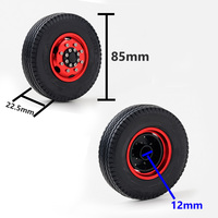 Vente flash : Jante avant et moyeu arrière avec pneu pour camion tracteur RC Tamiya 1/14, pièces de rechange