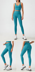 Women's High Waist Yoga Pants Solid <strong>Leggings</strong> for Sports Fitness Running Hip Lifting One Size Fits All 40kg-65kg Wholesale - Product Image 5
