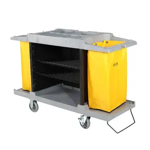 Small Size Mutifunctional Hotel Service Cart Cleaning Janitor Cart Housekeeping Janitor Cart