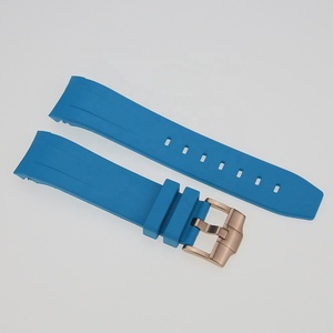 Bracelet de montre SKX007 en caoutchouc vulcanisé de qualité supérieure, couleur bleu clair, 1,8 mm, 2,5 mm, trous de 22 mm, couvre-tête - Product Image 5