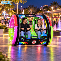 Vente chaude 360 Degrés Rotation Rolling Bar Voiture Intérieur Fibre De Verre et Métal Happy Ride pour Adultes Enfants au Parc D'attractions