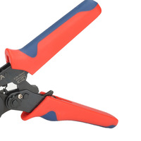 Alicates de crimpado de terminales tipo tubo TAIYUE HSC8 6-4A de acero con alto contenido de carbono, mango de agarre suave, óxido negro, para uso industrial de 23 AWG