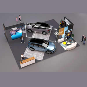 Aluminium-exposition-stand-profil 3x3-taille 1.5 mètres à part se tient plus de 100 mètres carrés conception pour l'équipement d'exposition de salon commercial - Product Image 1