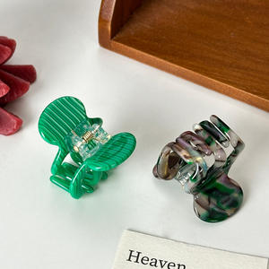 مشابك شعر صغيرة جديدة وعصرية من الأسيتات بألوان متعددة مقاس 3.3 سم للنساء والفتيات، إكسسوارات شعر - Product Image 6