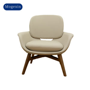 Sillón Moderno Minimalista con Acentos de Tela y Respaldo Confortable para Dormitorio, Sala de Estar, Hotel - Sillón de Lectura Extra Grande - Product Image 5