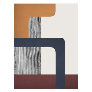 Décoration murale suspendue pour salon de style nordique, comprenant un triple tableau sur toile sans cadre et un cadre <span class=keywords><strong>noir</strong></span> en bois massif - Product Image 5