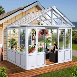 Aanpasbare Luxe Sunhouse Intrekbaar Aluminium Gehard Glas 4 Seizoen Serre Tuin Glazen Huizen Voor Hotelgebruik - Product Image 1