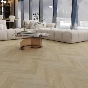 Carreaux de sol en porcelaine brillante à motif chevrons moderne, imitation bois, résistants à l'usure, pour chambre et salle de bain (vente en gros) - Product Image 4