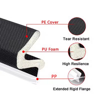Joint d'étanchéité en forme de V en mousse PU vente chaude pour Q Lon joints en caoutchouc de porte en bois pour joint de porte du marché américain