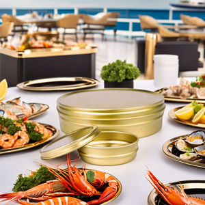 กระป๋องโลหะคาเวียร์สูญญากาศขนาด500กรัมถึง30กรัมกระป๋องโลหะพิมพ์โลโก้แบบปรับแต่งได้ - Product Image 3