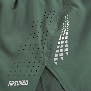 Pantalones cortos para correr 2 en 1 para hombre Pantalones cortos atléticos de cintura alta Pantalones cortos deportivos de entrenamiento - Product Image 5