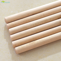 Bâtons en bois d'eucalyptus ronds écologiques de 70 à 220 cm de longueur pour drapeaux