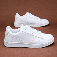 Chaussures basses en cuir PU pour hommes, avec logo personnalisé, amorti hivernal, pour la marche et le skateboard, petites commandes