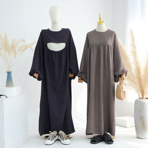 Loriya Fabricant 2025 Dernière Pratique Maman <span class=keywords><strong>Allaitement</strong></span> Abaya Plus La Taille Femmes Vêtements Fermé Abaya Femmes <span class=keywords><strong>Robe</strong></span> Musulmane - Product Image 1