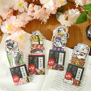 Marque-page en papier chat de montagne japonais mignon, forme irrégulière Kawaii, marque Fengqi haut de gamme, cadeau créatif pour les amateurs de livres, adolescents et usage quotidien - Product Image 2