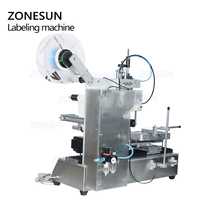 ZONESUN ZS-TB180 Semi Automatique De Parfum Plat Table Bureau Autocollant Adhésif Machine D'étiquetage De Bouteille Carrée Avion