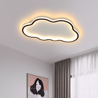 Plafonnier LED créatif moderne simple en forme de nuage, luminaire de plafond pour chambre d'enfant, chambre à coucher, avec lampe de nuit pour un bon sommeil