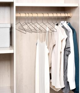 Cá nhân hoá mỏng notched rãnh sắt kim loại móc tiết kiệm không gian duy nhất Tier áo giá dây thép nhựa có móc - Product Image 6