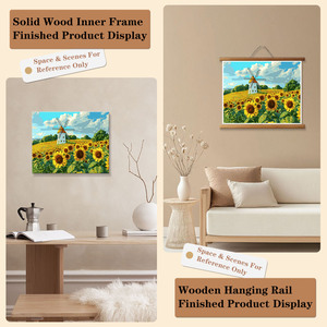 Kit de Peinture par Numéros Champ de Tournesols sur Toile, Peinture Acrylique DIY Faite à la Main pour Adultes et Débutants, Qualité Usine Originale - Product Image 6