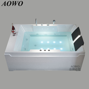<span class=keywords><strong>Jacouzi</strong></span> intérieur double personne spa baignoires pour la piscine à remous rectangle peut poser pour douche chauffe-eau bain jets d'air - Product Image 4