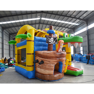<span class=keywords><strong>Castillo</strong></span> Inflable Comercial de Aventura Pirata con Diseño de Cocodrilo de la Jungla, <span class=keywords><strong>Castillo</strong></span> Hinchable de Dibujos Animados HPFburg - Product Image 3