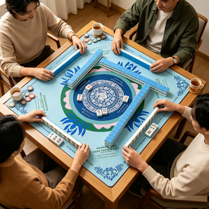 Tapis antidérapant en néoprène personnalisé imprimé en gros pour le mahjong et le poker américain - Product Image 4