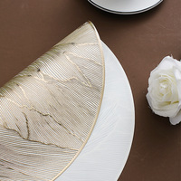 Sets de table ronds très vendus pour table à manger, sets de table en PVC anti-huile, sets de table de luxe lavables et résistants à la chaleur pour mariage