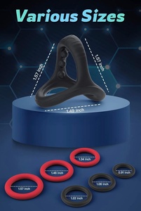 Ensemble d'anneaux péniens en silicone pour hommes, 7 tailles, écologiques et 100% imperméables, noir, améliore l'érection et prolonge l'éjaculation - Product Image 3