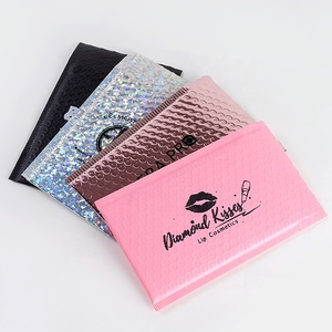 Stock In USA Warehouse Custom Print Package Bag Aluminum Rose Gold Silver Packaging Envelope Mailers Bubble Poly Bubble Mailer