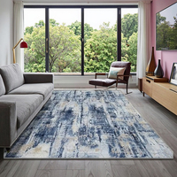Tapis d'appoint abstrait à carreaux, grande taille, fabriqué à la machine, doux, pour salon, chambre, pique-nique et voyage