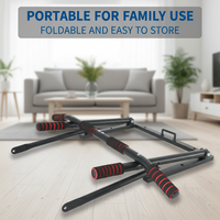 Barre de traction multifonctionnelle pliable et réglable en acier pour usage domestique, entraîneur de fitness, barre de traction et de musculation
