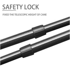 Canne de marche en fibre de carbone avec manche en <span class=keywords><strong>bois</strong></span> canne de randonnée réglable pour cadeau âgé - Product Image 4