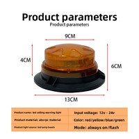 Luz Estroboscópica Magnética LED para Auto, Modelo ABSPC OE 852180301/852180302, Brillante, Impermeable, Rotativa, de Emergencia y Rescate