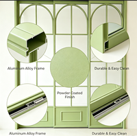 Porte coulissante moderne à 3 panneaux en aluminium et verre, étanche, à panneaux pleins, pour cuisine, placard, balcon