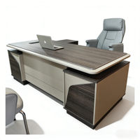Nouveau bureau de direction contemporain en bois MFC pour 2, 4, 6 ou 8 personnes, idéal pour le travail informatique, le directeur, le responsable, le personnel, poste de travail