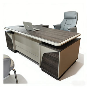 Nouveau bureau de direction contemporain en bois MFC pour 2, 4, 6 ou 8 personnes, idéal pour le travail informatique, le directeur, le responsable, le personnel, poste de travail - Product Image 1