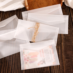 Phong bì giấy kraft trắng đen cổ điển nhỏ, không in, có cửa sổ, dùng làm thiệp mời cưới, phong bì quà tặng - Product Image 3